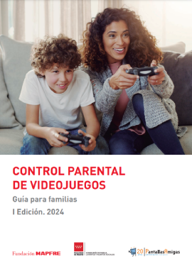 Reproducción total de la portada del documento 'Control parental de videojuegos. Guía para familias (Fundación Mapfre, 2024)'