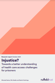   Injustice? Towards a better understanding of health care access challenges for prisoners dokumentuaren azala.