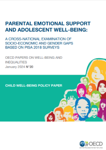 'Parental emotional support and adolescent well-being (OECD Publishing, 2024)' dokumentuaren azalaren erreprodukzio osoa