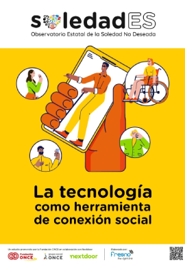 Reproducción total de la portada del documento 'La tecnología como herramienta de conexión social (Observatorio Estatal de la Soledad No Deseada, 2024)'