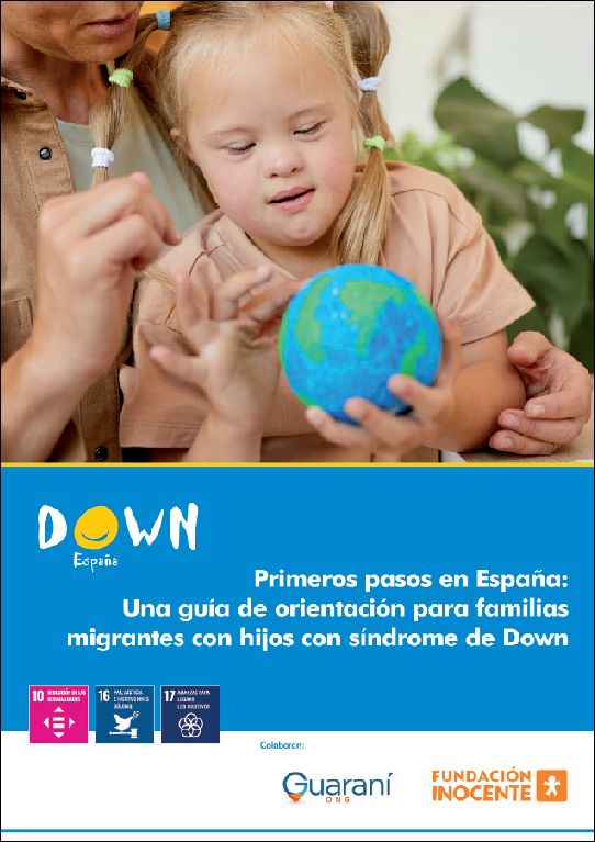 Guía de orientación para familias migrantes con hijos con síndrome de Down, con una niña en primer plano