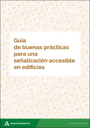 Portada de la guía sobre buenas prácticas para una señalización accesible en edificios.
