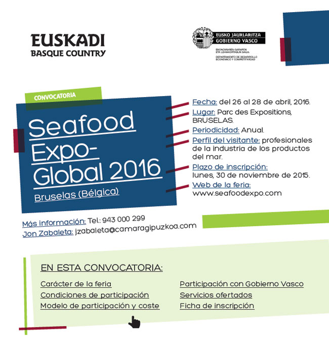Convocatoria Seafood Expo Global 2016