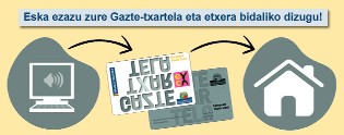Eska ezazu zure Gazte-txartela eta etxera bidaliko dizugu!