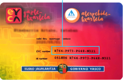 Número EYC de la Gazte-txartela