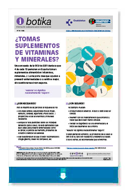 ¿Tomas suplementos de vitaminas y minerales?