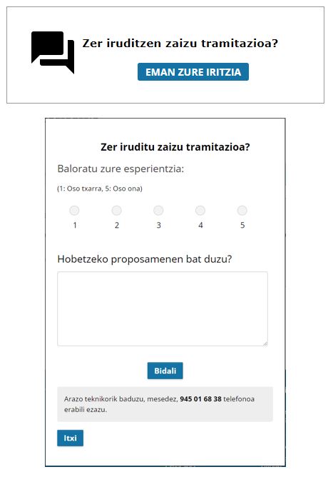 Eskabide-formularioetako erabilera-esperientzia baloratzeko formularioa