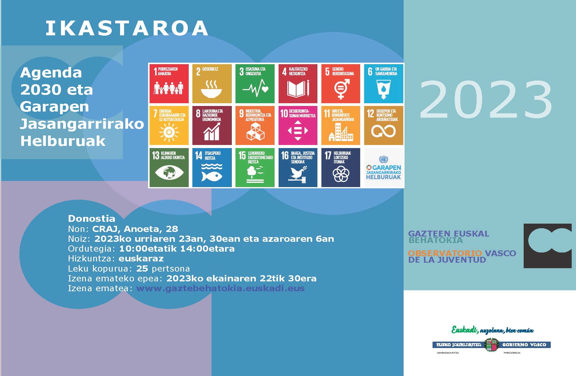 Agenda 2030 Eta Garapen Jasangarrirako Helburuen Inguruko Donostiako ...