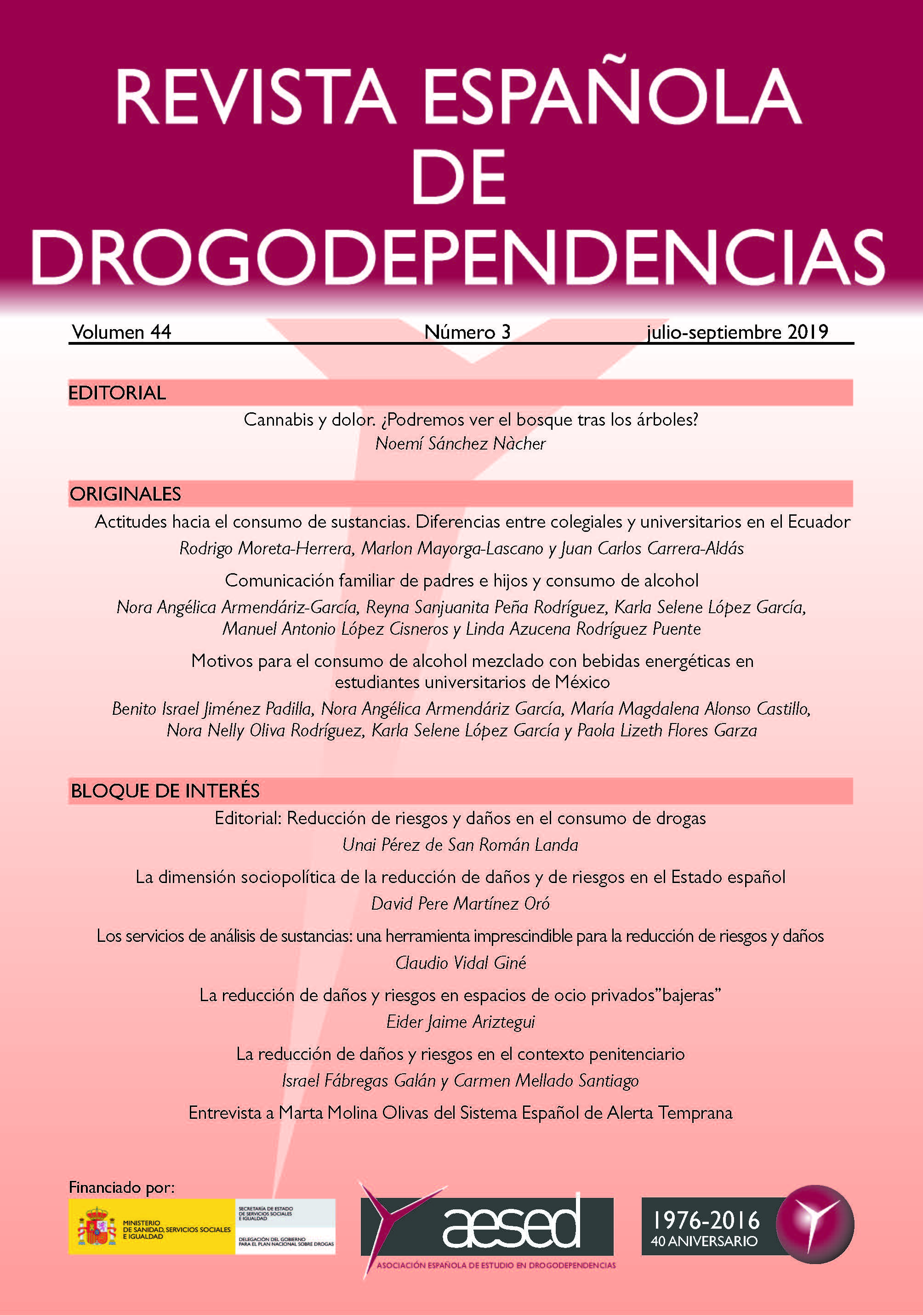 Revista Española de drogodependencias, no 44