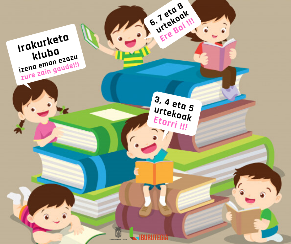 Recta final de los Clubes de Lectura infantil - Biblioteca General -  Biblioteca, Archivo y Publicaciones - Gobierno Vasco 