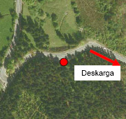 Ortofoto Servicio Catastro Diputación Foral de Gipuzkoa con indicación del lugar de la fosa. Ortofoto Servicio Catastro Diputación Foral de Gipuzkoa con indicación del lugar de la fosa.