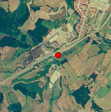 Ortofoto Servicio Catastro Diputación Foral de Gipuzkoa con indicación del lugar de la fosa. Ortofoto Servicio Catastro Diputación Foral de Gipuzkoa con indicación del lugar de la fosa.