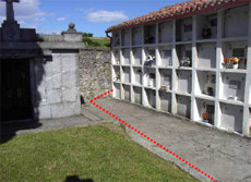 Cementerio Zona del cementerio donde se realizaron las inhumaciones.
