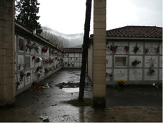 Zona, donde según los testimonios, fueron enterrados (Cementerio Orduña ) Ubicación de los enterramientos