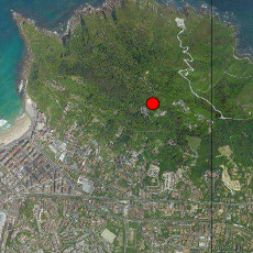 Ortofoto Diputación Foral de Gipuzkoa con indicación del lugar de la fosa. Ortofoto Diputación Foral de Gipuzkoa con indicación del lugar de la fosa.